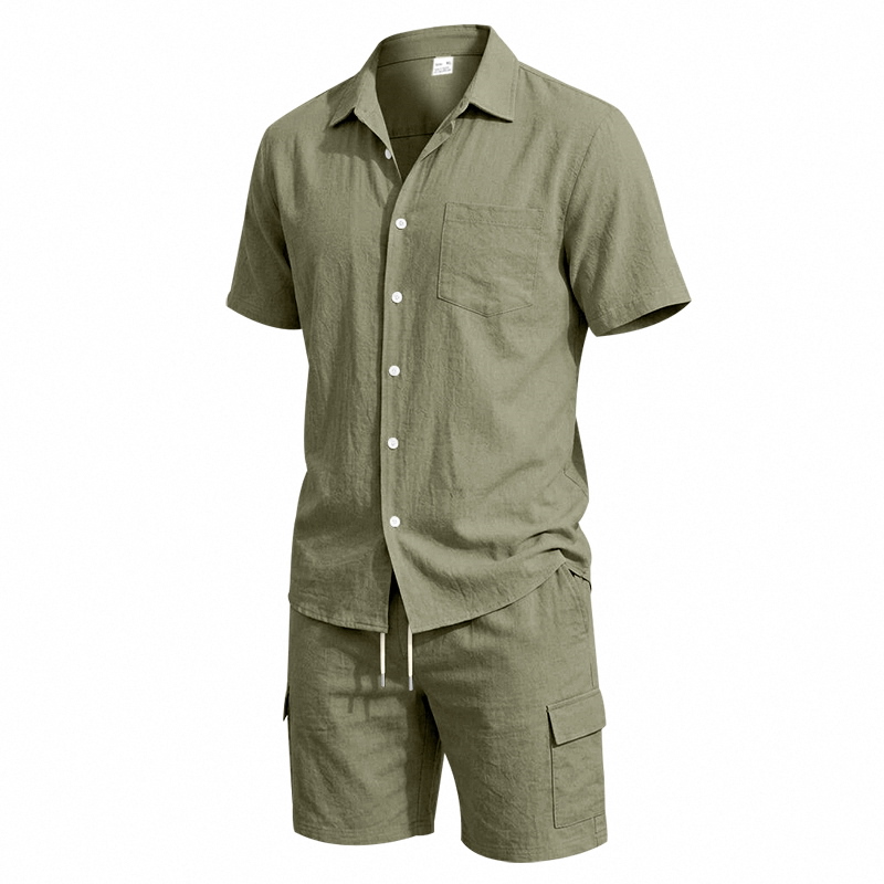 Men Summer American Linen Two  - đánh giá và giá Summer Clothing Trend